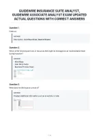 Guidewire Insurance Suite Analyst&comma;&NewLine;Guidewire Associate Analyst Exam Updated&NewLine;Actual Questions With Correct Answers