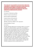 Wgu D426 Data Management Foundations Objective &NewLine;Assessment &ndash; Complete Exam Study Guide &vert; Practice &NewLine;Questions With Correct Answers & Detailed &NewLine;Rationales &vert; Database Fundamentals&comma; Sql&comma; Data &NewLine;Modeling & Normalization &lpar;2026&sol;2027&rpar;