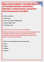 MRI in Practice Chapter 1 Test Bank 2025&sol;2026 &vert; 55 Complete Questions with Detailed Rationales &vert; Verified Answers &vert; Guaranteed Pass&vert; Comprehensive Test Bank