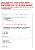 MRSO Actual Exam 2026 &vert;&vert; Most Recent Exam &NewLine;2026&vert;2027 Actual Complete Real Exam Questions &NewLine;And Correct Answers &lpar;Verified Answers&rpar; Already &NewLine;Graded A&plus; &vert; Guaranteed Success&excl;&excl; Newest Exam &vert; &NewLine;Just Released&excl;&excl;