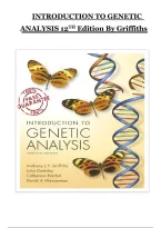 Introduction to Genetic Analysis&comma; 12th Edition by Anthony Griffiths&comma; John Doebley&comma; Catherine Peichel&comma; and David Wassarman &ndash; Test Bank Questions and Answers