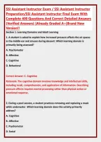 SSI Assistant Instructor Exam &sol; SSI Assistant Instructor &NewLine;Preparation&sol;SSI Assistant Instructor Final Exam With &NewLine;Complete 400 Questions And Correct Detailed Answers &NewLine;&lpar;Verified Answers&rpar; &vert;Already Graded A&plus;&vert;Brand New &NewLine;Version&excl;&excl;