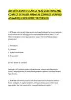 Abfm Ite Exam V1 Latest Real Questions And &NewLine;Correct Detailed Answers &lpar;Correct Verified &NewLine;Answers&rpar; A New Updated Version