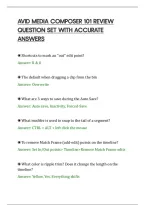 Avid Media Composer 101 Review&NewLine;Question Set With Accurate&NewLine;Answers