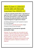 ABFM ITE Exam V1 2026&sol;2027&colon; Verified Q&A with Rationales