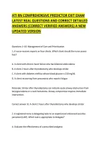 Ati Rn Comprehensive Predictor Exit Exam &NewLine;Latest Real Questions And Correct Detailed &NewLine;Answers &lpar;Correct Verified Answers&rpar; A New &NewLine;Updated Version