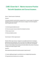 CAIB 3 &ndash; Exam Set 4&colon; Marine Insurance Practice Test with Questions and Correct Answers