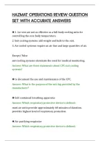 Hazmat Operations Review Question&NewLine;Set With Accurate Answers&NewLine;