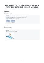 Avit 323 Block 2 Latest Actual Exam With&NewLine;Verified Questions & Correct Answers