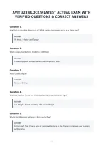 Avit 323 Block 9 Latest Actual Exam With&NewLine;Verified Questions & Correct Answers