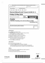 Pearson Edexcel GCSE Arabic 1AA0&sol;3F June 2026 Question Paper &vert; Foundation Tier Paper 3F Exam Practice & Revision PDF