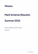 Pearson Edexcel GCSE Arabic 1AA0&sol;3H June 2026 Mark Scheme &vert; Higher Tier Paper 3H Exam Marking Guide & Revision PDF