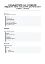 Aws Cloud Practitioner Certification&NewLine;Frequently Tested Actual Exam Questions With&NewLine;Correct Answers