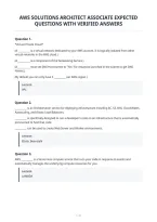 Aws Solutions Architect Associate Expected&NewLine;Questions With Verified Answers