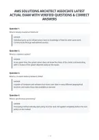 Aws Solutions Architect Associate Latest&NewLine;Actual Exam With Verified Questions & Correct&NewLine;Answers