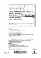 Pearson Edexcel GCSE Biblical Hebrew 1BH0&sol;02 June 2026 Question Paper &vert; GCSE Paper 02 Exam Practice & Revision PDF