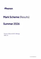 Pearson Edexcel GCSE Biology 1BI0&sol;1H June 2026 Mark Scheme &vert; Higher Tier Paper 1H Exam Marking Guide & Revision PDF