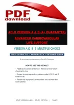 Acls Version A & B &lpar;A&plus; Guarantee&rpar;&NewLine;Advanced Cardiovascular&NewLine;Life Support&NewLine;