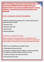 WGU C182 Objective Assessment Actual Exam 2026 &vert;&vert; Most Recent Exam 2026&vert;2027 Actual Complete Real Exam&excl;&excl;