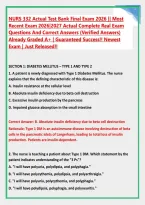 NURS 332 Actual Test Bank Final Exam 2026 &vert;&vert; Most &NewLine;Recent Exam 2026&vert;2027 Actual Complete Real Exam &NewLine;Questions And Correct Answers &lpar;Verified Answers&rpar; &NewLine;Already Graded A&plus; &vert; Guaranteed Success&excl;&excl; Newest &NewLine;Exam &vert; Just Released&excl;&excl; 