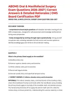 ABOMS Oral & Maxillofacial Surgery Exam Questions 2026&ndash;2027 &vert; Correct Answers & Detailed Rationales &vert; OMS Board Certification PDF