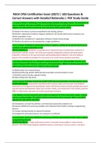 NSCA CPSS Certification Exam &lpar;2027&rpar; &vert; 100 Questions & &NewLine;Correct Answers with Detailed Rationales &vert; PDF Study Guide 