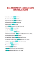 Ekg Competency 2026 Exam With &NewLine;Verified Answers 
