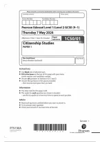 Pearson Edexcel GCSE Citizenship Studies 1CS0&sol;01 June 2026 Question Paper &vert; GCSE Paper 01 Exam Practice & Revision PDF