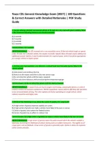 Texas CDL General Knowledge Exam &lpar;2027&rpar; &vert; 100 Questions &NewLine;& Correct Answers with Detailed Rationales &vert; PDF Study &NewLine;Guide 