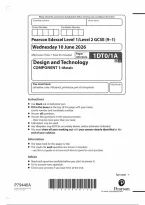 Pearson Edexcel GCSE Design and Technology 1DT0&sol;1A June 2026 Question Paper &vert; GCSE Paper 1A Exam Practice & Revision PDF