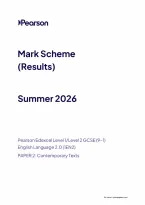 Pearson Edexcel GCSE English Language 2&period;0 1EN2&sol;02 June 2026 Mark Scheme &vert; GCSE Paper 02 Exam Marking Guide & Revision PDF
