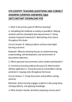 STR &lpar;Science of Teaching Reading&rpar; Certify Teacher Exam Questions and Correct Answers 2026 &ndash; Practice Test and Study Guide