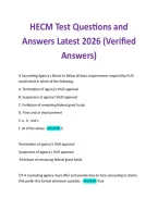 HECM Test Questions and Answers Latest 2026 &lpar;Verified Answers&rpar; 