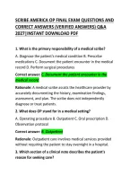 ScribeAmerica OP Final Exam Questions and Correct Answers 2026 &ndash; Practice Test and Study Guide