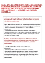 Narm Cpm Comprehensive Test Bank And Study &NewLine;Bank Final Exam 2026 -2027 With The Complete &NewLine;Questions And Accurate Detailed Answers &NewLine;With Rationales &vert;&vert; Assured Pass Already &NewLine;Graded A&plus; 