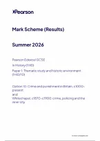 Pearson Edexcel GCSE History 1HI0&sol;10 June 2026 Mark Scheme &vert; GCSE Paper 10 Exam Marking Guide & Revision PDF