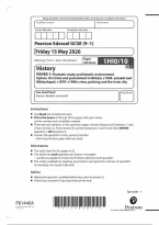 Pearson Edexcel GCSE History 1HI0&sol;10 June 2026 Question Paper &vert; GCSE Paper 10 Exam Practice & Revision PDF