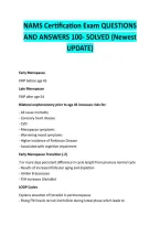 Nams Certification Exam Questions And Answers 100- Solved &lpar;Newest Update&rpar; 