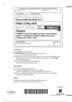 Pearson Edexcel GCSE History 1HI0&sol;13 June 2026 Question Paper &vert; GCSE Paper 13 Exam Practice & Revision PDF