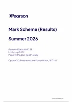Pearson Edexcel GCSE History 1HI0&sol;30 June 2026 Mark Scheme &vert; GCSE Paper 30 Exam Marking Guide & Revision PDF