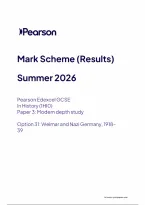 Pearson Edexcel GCSE History 1HI0&sol;31 June 2026 Mark Scheme &vert; GCSE Paper 31 Exam Marking Guide & Revision PDF