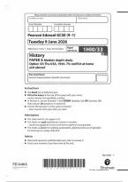 Pearson Edexcel GCSE History 1HI0&sol;33 June 2026 Question Paper &vert; GCSE Paper 33 Exam Practice & Revision PDF