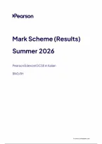 Pearson Edexcel GCSE Italian 1IN0&sol;1H June 2026 Mark Scheme &vert; Higher Tier Paper 1H Exam Marking Guide & Revision PDF