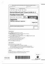 Pearson Edexcel GCSE Japanese 1JA0&sol;4H June 2026 Question Paper &vert; Higher Tier Paper 4H Exam Practice & Revision PDF