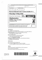 Pearson Edexcel GCSE Mathematics 1MA1&sol;1F June 2026 Question Paper &vert; Foundation Tier Paper 1F Exam Practice & Revision PDF