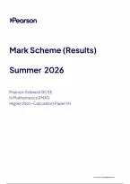 Pearson Edexcel GCSE Mathematics 1MA1&sol;1H June 2026 Mark Scheme &vert; Higher Tier Paper 1H Exam Marking Guide & Revision PDF