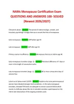 NAMs Menopause Certification Exam QUESTIONS AND ANSWERS 100- SOLVED &lpar;Newest 2026&sol;2027&rpar;