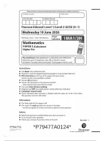 Pearson Edexcel GCSE Mathematics 1MA1&sol;3H June 2026 Question Paper &vert; Higher Tier Paper 3H Exam Practice & Revision PDF