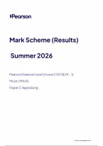 Pearson Edexcel GCSE Music 1MU0&sol;03 June 2026 Mark Scheme &vert; GCSE Paper 03 Exam Marking Guide & Revision PDF