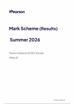 Pearson Edexcel GCSE Persian 1PN0&sol;3F June 2026 Mark Scheme &vert; Foundation Tier Paper 3F Exam Marking Guide & Revision PDF